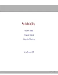 My Slides for a Course on Satisfiability
