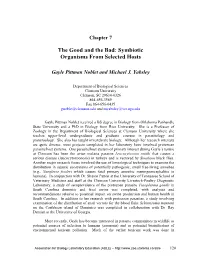 Symbiotic Organisms from Selected Hosts