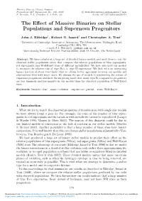 The Effect of Massive Binaries on Stellar Populations and Supernova Progenitors