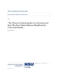 "The Theories Underlying the Con Environment" from the Pop Culture