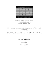 Towards a Real-Time Component Framework for Software Health Management