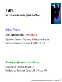 AMPL – Robert Fourer