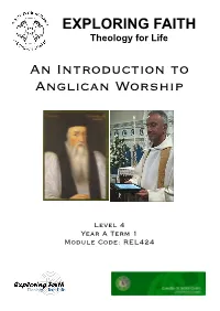 An Introduction to Anglican Worship