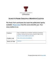 Article with TTU Libraries Cover Page