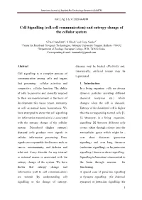 (Cell-Cell Communication) and Entropy Change of the Cellular System