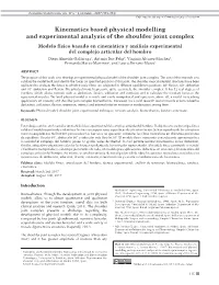 Kinematics Based Physical Modelling and Experimental Analysis of The