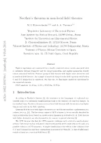Noether's Theorem in Non-Local Field Theories