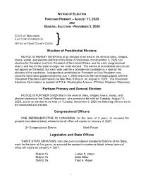 Offices to Be Elected at 1999 Spring Election