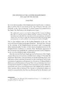 The Invention of the Counter-Enlightenment: the Case for the Defense
