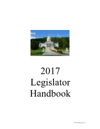 2017 Legislator Handbook