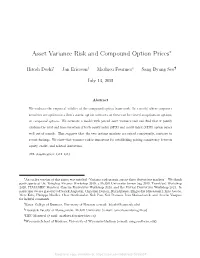 Asset Variance Risk and Compound Option Prices∗