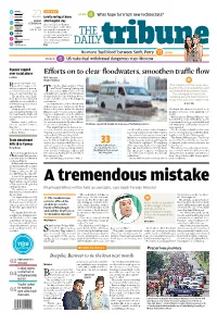 Efforts on to Clear Floodwaters, Smoothen Traffic Flow