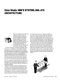 IBM's System/360-370 Architecture