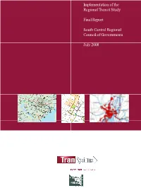 Implementation of the Regional Transit Study