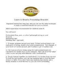 Learn to Braid a Friendship Bracelet
