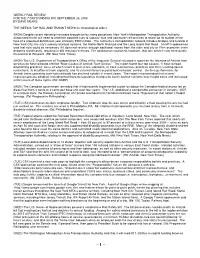 Weekly Rail Review for the 7 Days Ending Fri, September 26, 2008 by Dave Mears