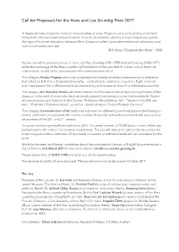Call for Proposals for the Hans and Lea Grundig Prize 2017