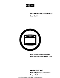 Colorwriter LSR 2000+ Printer User Guide