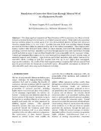 Simulation of Convective Heat Loss Through Mineral Wool in a Rainscreen Facade