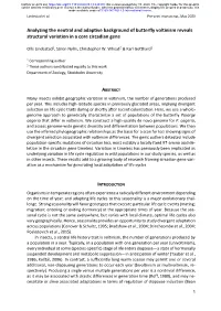 Analyzing the Neutral and Adaptive Background of Butterfly Voltinism Reveals Structural Variation in a Core Circadian Gene