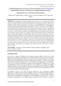 Archaisms in Legal Contracts- a Corpus-Based Analysis