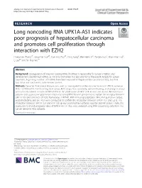 Long Noncoding RNA UPK1A-AS1 Indicates Poor Prognosis Of