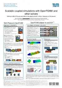 Scalable Coupled Simulations with Openfoam® and Other Solvers
