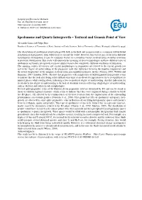 Spodumene and Quartz Intergrowth – Textural and Genesis Point of View
