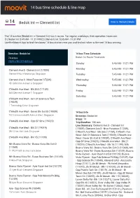 14 Bus Time Schedule & Line Route