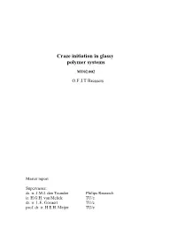 Craze Initiation in Glassy Polymer Systems