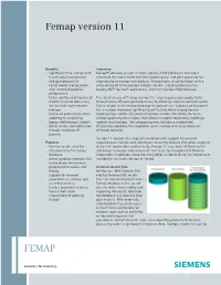 Femap Version 11 Fact Sheet