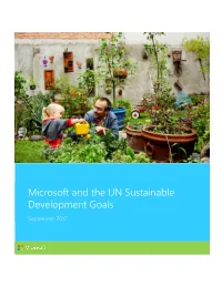 Microsoft and the UN Sustainable Development Goals