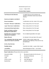 Portfolio Holder Updates PDF 156 KB