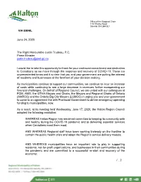 VIA EMAIL June 24, 2020 the Right Honourable Justin Trudeau, P.C