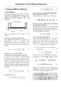 Force/Deflection Relationships