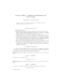 Math 1D, Week 5 – Uniform Convergence and Power Series