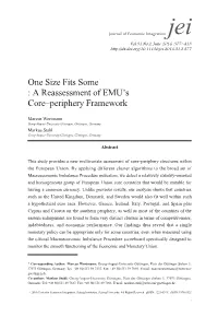 One Size Fits Some : a Reassessment of EMU's Core–Periphery Framework