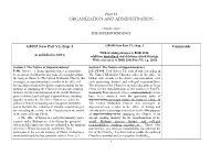 Organization and Administration