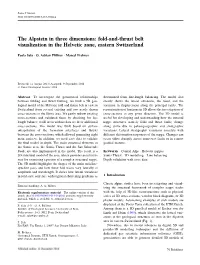 The Alpstein in Three Dimensions: Fold-And-Thrust Belt Visualization in the Helvetic Zone, Eastern Switzerland
