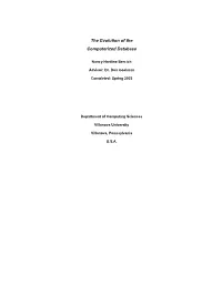 The Evolution of the Computerized Database