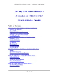 The Square and Compasses Volume 2 – by Donald H