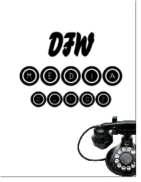 DFW Media Guide Table of Contents