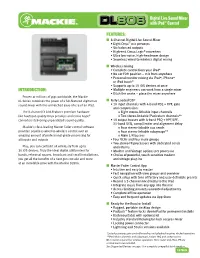Digital Live Sound Mixer with Ipad® Control