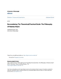 Reconsidering the Theoretical/Practical Divide: the Philosophy of Nishida Kitarō