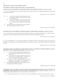 Title: Papers Laid on the Table of the House by Ministers/Members. HON