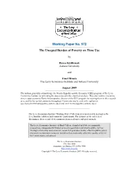 Working Paper No. 572 the Unequal Burden of Poverty on Time Use