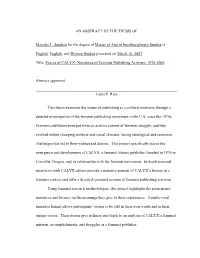 An Abstract of the Thesis Of
