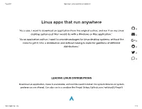 Linux Apps That Run Anywhere