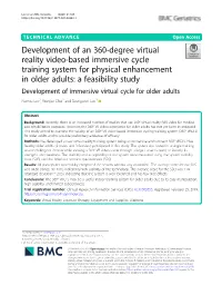 Development of an 360-Degree Virtual Reality Video-Based Immersive Cycle
