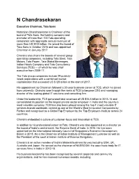 N Chandrasekaran
